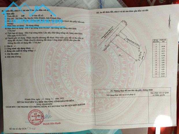 Bán đất Diên Tân giáp suối có thổ cư sát bên Uỷ ban xã