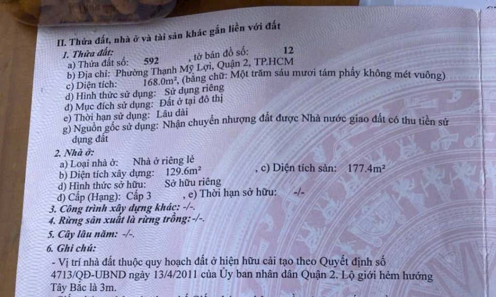 Bán đất hẻm Nguyễn Thị Định, Quận 2, full thổ cư, ngang 7m, giá 64,9 tr/m2, có TL