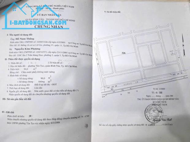 Đất MẶT TIỀN KHU TÊN LỬA 5X18M giá 8.45 tỷ