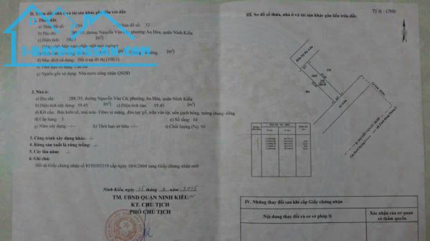 Nhà lầu 2 mặt tiền trước sau mặt tiền Nguyễn Văn Cừ (lộ 20), Ninh Kiều, Cần Thơ - 16 tỷ