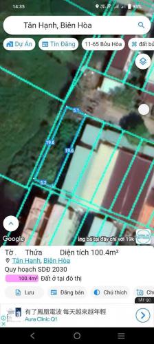 Đất Tái Định Cư Phường Tân Hạnh DT: 100m, 1Tỷ1