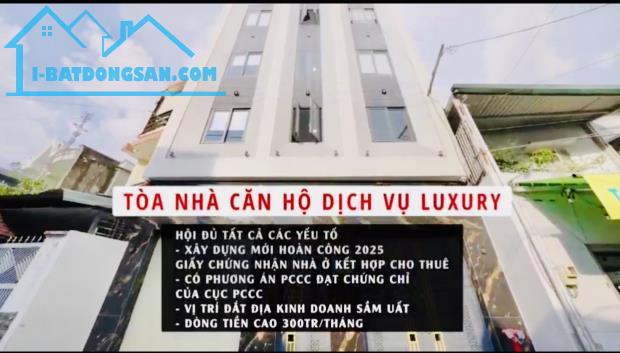 TOÀ CHDV 210m2 NỞ HẬU - 8 TẦNG THANG MÁY + 75 PHÒNG CHO THUÊ 300TR/THÁNG = 3.6 TỶ/NĂM ~ 6.