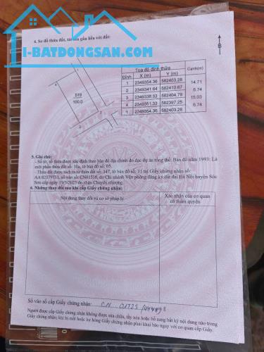 Bán đất Bắc Thượng, Nội Bài (Sóc Sơn), 100m2, mt6.8m, lô góc, 3.5 tỷ.