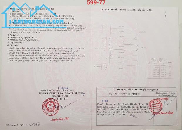 Bán đất mặt tiền liên khu 4-5, Bình Hưng Hòa B, Bình Tân