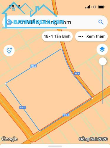Bán đất xã An Viễn, Trảng Bom, Đồng Nai: 105 x 100, giá 21,5 tỷ.