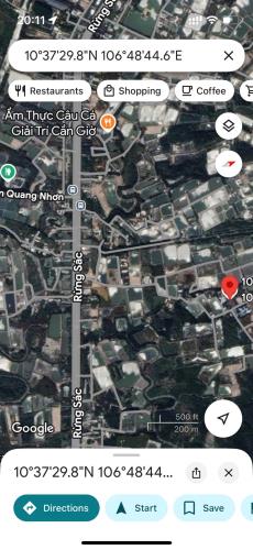 Bán đất Rừng Sác, Bình Khánh, Cần Giờ: 11 x 48, giá 1,5 tỷ