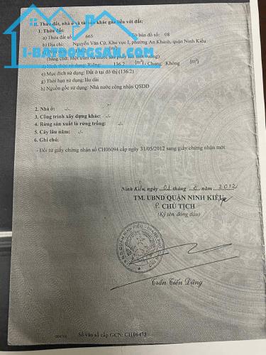 Bán nền tặng nhà trệt mặt tiền Nguyễn Văn Cừ nối dài, Tân An, Cần Thơ - 18 tỷ