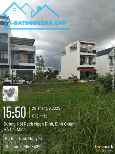 Bán đất Hoàng Phan Thái, 81m2, hai mặt tiền ở xã Bình Chánh, BìnhChánh