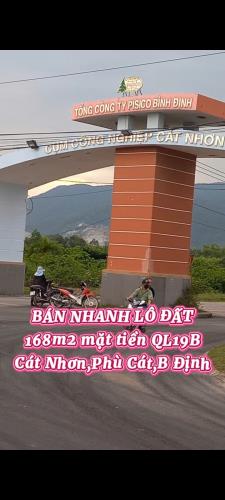 Bán đất mặt tiền(168m2=6mx28m) QL19B đối diện CN Cát Nhơn, Phù Cát, GIALAI