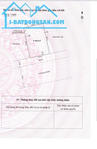 Bán lô đất DT 824 m.ngang 23 M tuyến 2 Lê Hồng Phong Hải Phòng