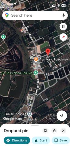 Bán đất 2MT đường xe hơi xã An Thới Đông, Cần Giờ: 25 x 54, giá 3,4 tỷ.