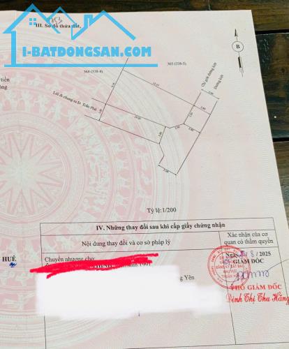 🔥 CẦN BÁN LÔ ĐẤT -DT 66 M-GIÁ 2,x TỶ-KIỆT 227 TRẦN PHÚ – TP HUẾ 🔥 📐 Diện tích: 66m² 🏗