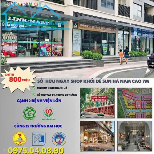shop chân đế chung cư Hà Nam giá chỉ 2,5 tỷ 1 căn