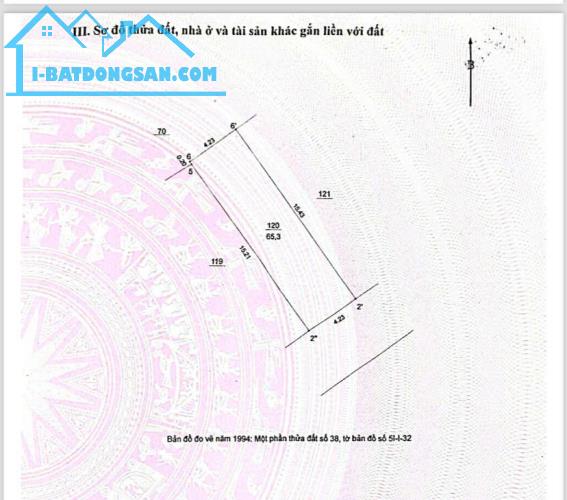 Bán mảnh đất Phố Minh Khai, Quận HBT, Trước nhà 3 oto tránh, 66m2, MT 4,5m, sổ vuông như 1
