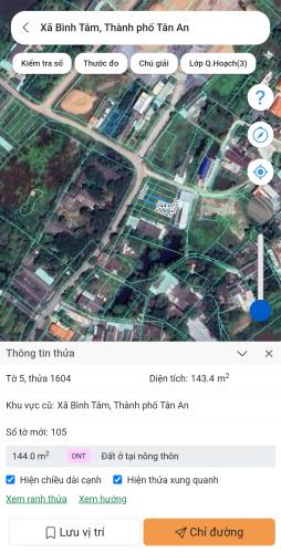 BÁN ĐẤT FULL THỔ CƯ – MẶT TIỀN ĐƯỜNG ĐINH VIẾT CỪU cách Thành Phố Tân An - Long An chỉ 5P