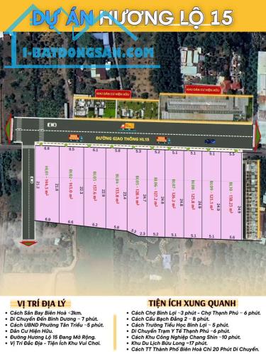 Gần Tết Chủ Ngộp Ngân Hàng Cần Bán ĐẤT 5X25 đường nhựa 32m hl15 THỔ CƯ 100% Tân Triều