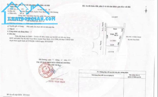 Bán lô đất thương mại dịch vụ KĐT Tây Nam Sách, Hải Dương, 887.4m2, mt 33m, giá rất rẻ