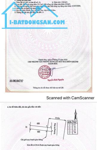 Bán đất Diên Phước giá rẻ mặt đường bê tông thông rộng 7m QH 23m