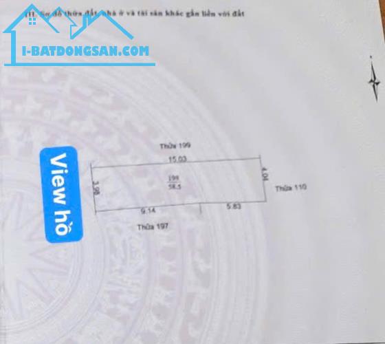Bán lô đất mặt sông, gần cầu Chữ Y, phường Ngọc Châu, TP HD, 58.5m2, mt gần 4m, 1.9x tỷ
