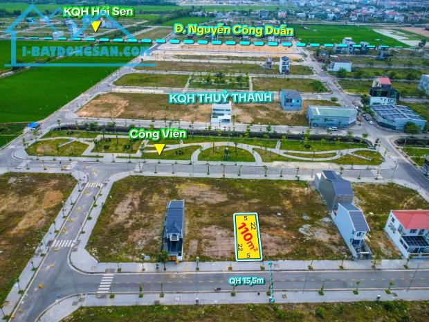 BÁN ĐẤT 110M2 KQH THUỶ THANH - THUỶ DƯƠNG OTT8, OTT9, SÁT TRƯỜNG FPT, TP HUẾ, CHỈ 3,45 TỶ