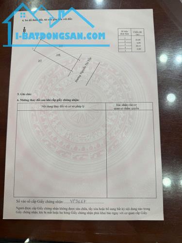 Bán đất mặt tiền đường Nguyễn Thị Tồn gần cổng sau Pouchen; sổ hồng 120m2 ngang 6m giá 5.3
