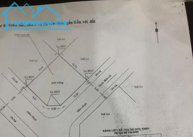 Bán đất biệt thự Bình Lợi, P.13, Bình Thạnh: 13 x 15, giá 26 tỷ.