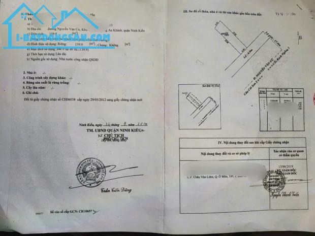 Cần bán nhà trệt diện tích rộng mặt tiền Nguyễn Văn Cừ nối dài, P.Tân An, Cần Thơ - 21 tỷ
