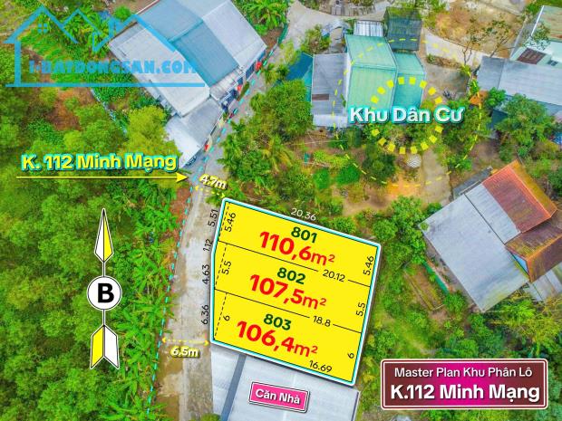 BÁN ĐẤT 3 LÔ ĐẤT LIỀN KỀ KIỆT ÔTÔ 112 MINH MẠNG, GẦN CẦU LIM, TP HUẾ, CHỈ 1,5 TỶ/LÔ