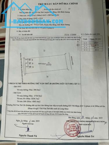 Bán đất măt tiền trung tâm Bàu Bàng , đường Trừ văn Thố 23 rộng 6m . Khu TT công nghiệp