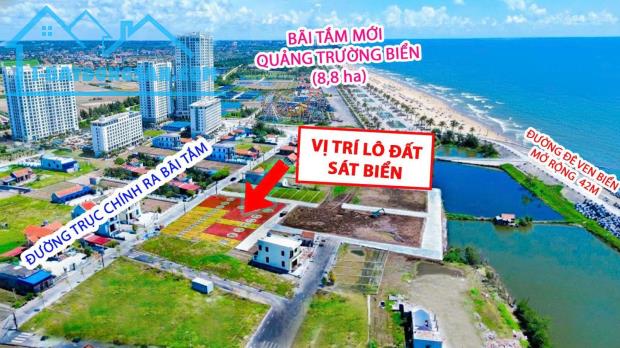 Ngộp Bank nên cần bán gấp lô đất, diện tích 91 mét, sát biển, sát khu kinh tế chỉ 1.4 tỷ 0