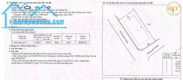 Bán nhà xưởng – KCN GIANG ĐIỀN, TRẢNG BOM, ĐỒNG NAI – 10.691m²