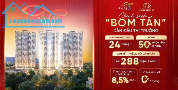Vốn Chỉ 700 triệu sở hữu căn 3PN diện tích 82m2 siêu rộng tại Tecco Elite City