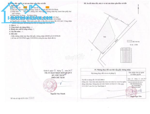 Bán đất 1075m2 tại 68 Võ Văn Hát, Long Trường, Q.9, Tp.HCM