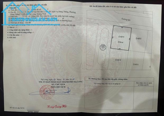 Bán gấp ô đất Khách Sạn tại Bãi Cháy- Hạ Long Lh:0915069737