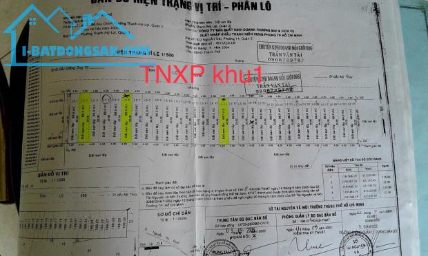 Bán đất MT đường Đồng Văn Cống, P. Thạnh Mỹ Lợi, Quận 2, Giá 15 tỷ