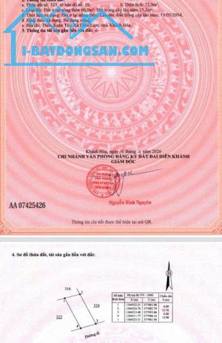 Bán đất Diên Xuân giá rẻ ngay khu dân cư - đường bê tông rộng 5 - 6m ô tô tận nơi
