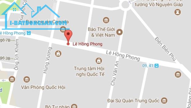 BÁN NHÀ MẶT PHỐ SIÊU VIP LÊ HỒNG PHONG - BA ĐÌNH, 105M2, MẶT TIỀN 6.5M CHỈ 100 TỶ