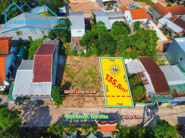 BÁN ĐẤT 135,8M2 MẶT TIỀN ĐƯỜNG THU BỒN (ĐƯỜNG THANH HẢI NỐI DÀI), PHƯỜNG THỦY XUÂN, TP HUẾ