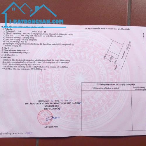 Bán 58m full thổ cư mặt trục chính kinh doanh tại Phường Chương Mỹ, Hà Nội - chỉ 2,55 tỉ