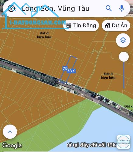 Bán đất mặt tiền Long Sơn, Long Sơn, Vũng Tàu - TP. HCM; DT: 18 X 75 ~ 1.322m2
