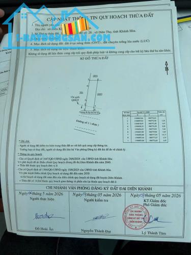Bán đất Diên Phước mặt tiền đường Số 1 đối diện khu tái định cư