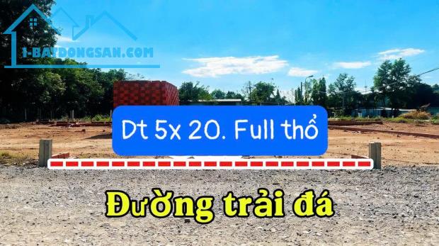 Bán nền thổ cư đường đá xanh xã Tân An Hội dt 100m2 giá 1,65 tỷ
