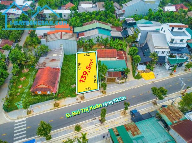 BÁN ĐẤT 139,5M2 MẶT TIỀN BÙI THỊ XUÂN, ĐỐI DIỆN RESORT HUẾ RIVERSIDE, VIEW SÔNG HƯƠNG ĐẸP