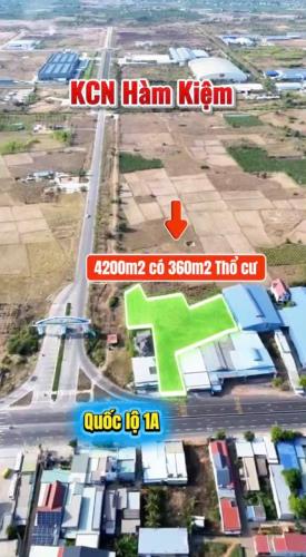 Bán đất MT QL 1A huyện Hàm Thuận Nam