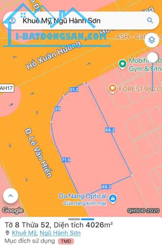 *Bán Lô góc 3 mặt tiền đường Lê Văn Hiến, Quỹ đất khó tìm, dt 3.927m2