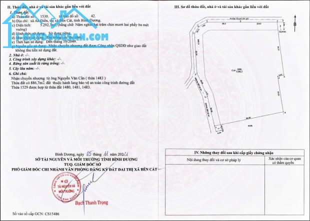 Bán đất quy hoạch skc Bến Cát, Bình Dương