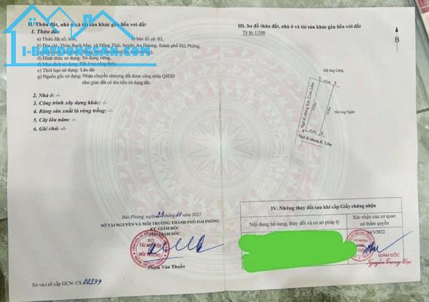 Bán đất 63m2 Bạch Mai An Hải Hải Phòng