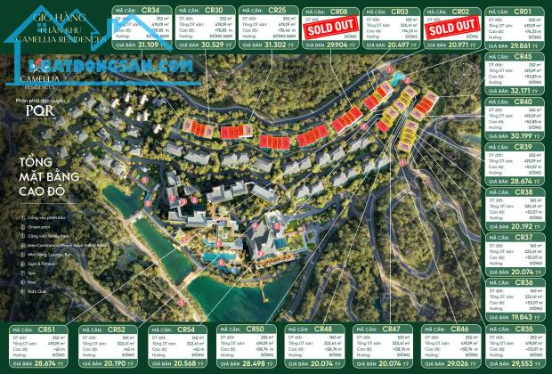 BÁN LÔ BIỆT THỰ CAMELLIA THANH XUÂN VALLEY VĨNH PHÚC 252M2, 3 TẦNG. GIÁ 30 TỶ