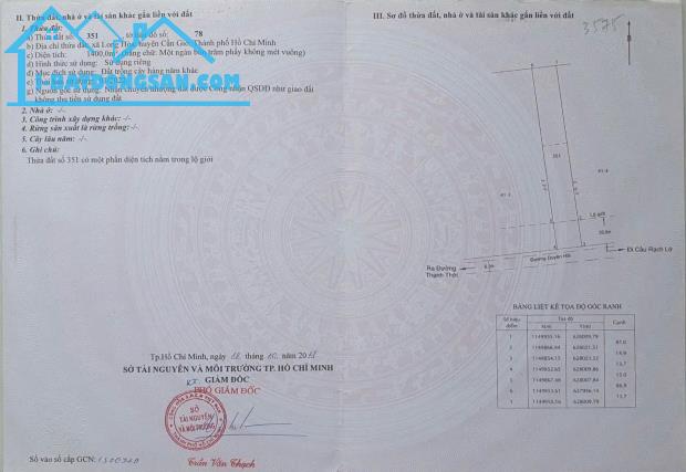 Bán đất mặt tiền Duyên Hải, Long Hòa, Cần Giờ: 1.400m2, giá 56 tỷ.