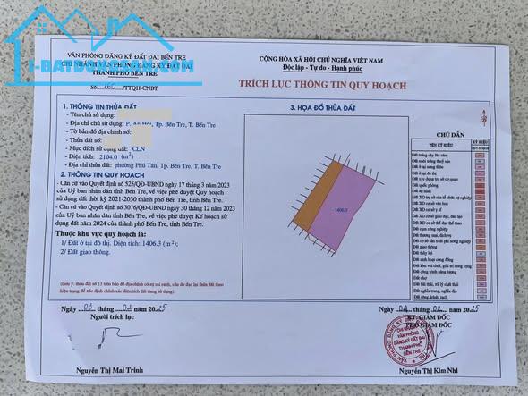(67)Bán Đất 2104m² giá 16 tỷ tại Phường Phú Tân Thành phố Bến Tre Bến Tre